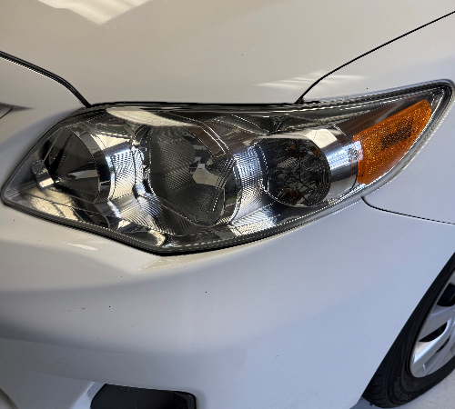 White headlight After